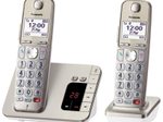 Panasonic Schnurloses Telefon-Set mit Anrufbeantworter KX-TGE262GN champagner