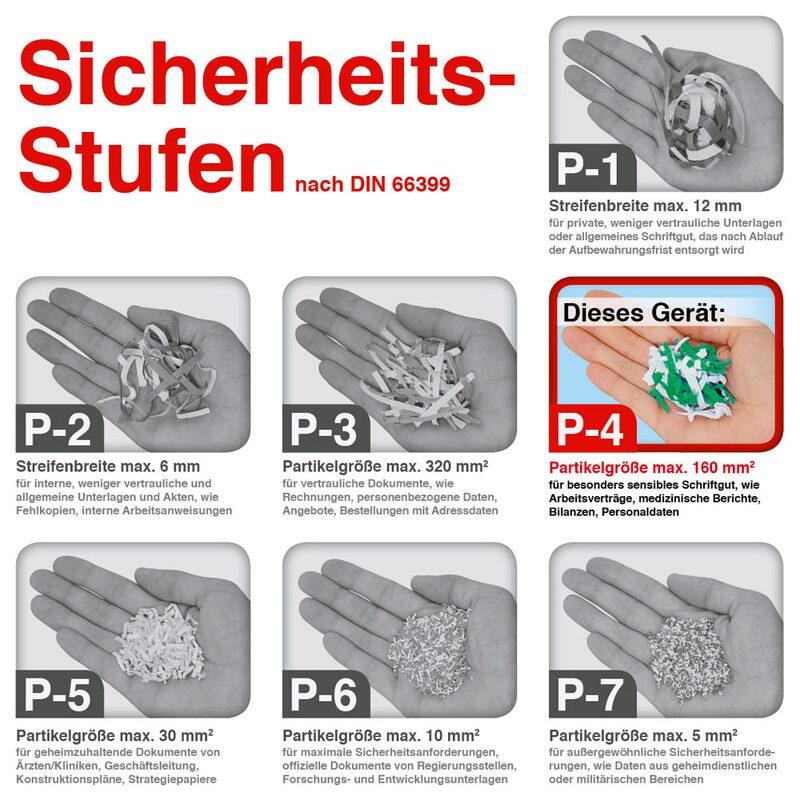 Fellowes Powershred LX25 Aktenvernichter mit Partikelschnitt bis 6 Blatt schwarz