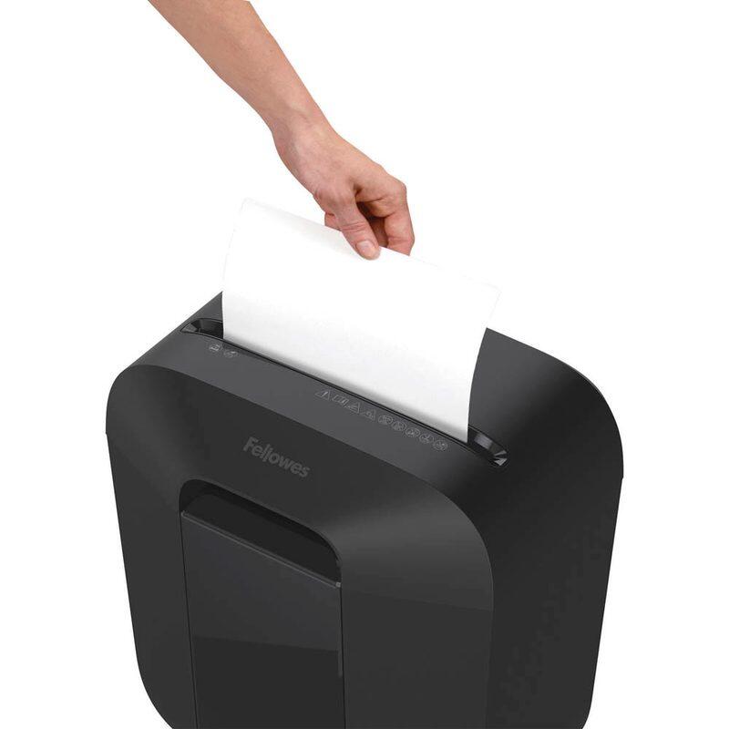 Fellowes Powershred LX25 Aktenvernichter mit Partikelschnitt bis 6 Blatt schwarz