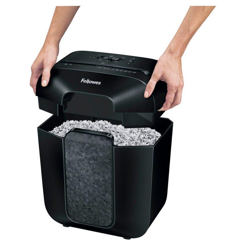 Fellowes Powershred LX25 Aktenvernichter mit Partikelschnitt bis 6 Blatt schwarz