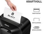 Fellowes Powershred LX41 Aktenvernichter mit Partikelschnitt bis 8 Blatt schwarz