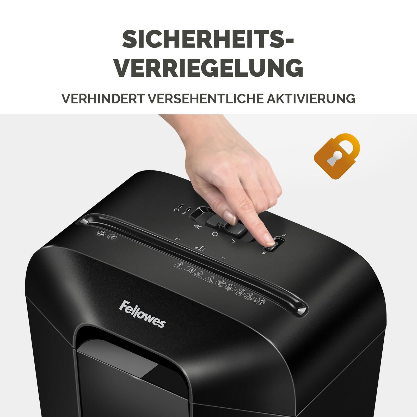 Fellowes Powershred LX41 Aktenvernichter mit Partikelschnitt bis 8 Blatt schwarz