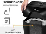 Fellowes Powershred LX41 Aktenvernichter mit Partikelschnitt bis 8 Blatt schwarz