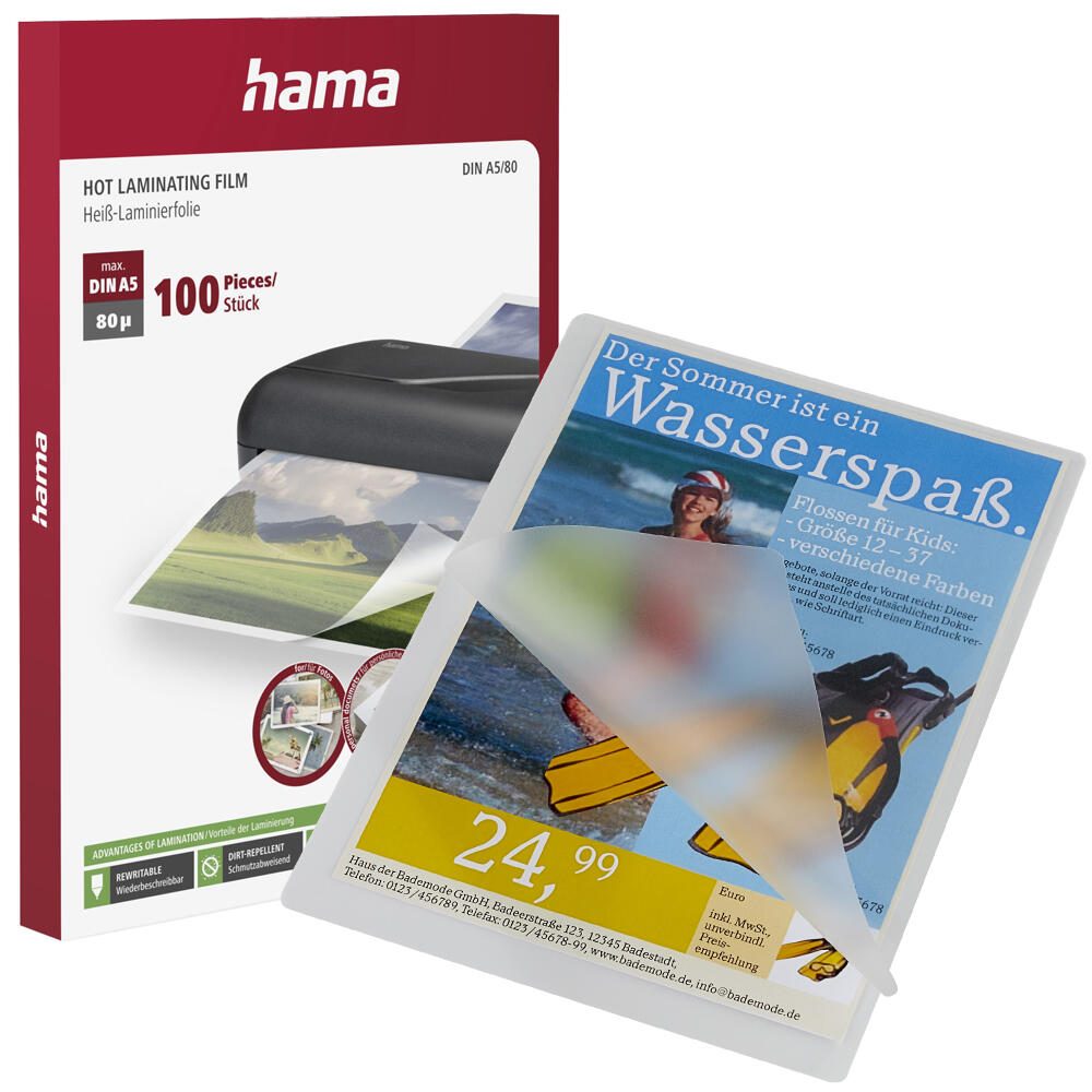 Hama Laminierfolien glänzend 80 mikron A5