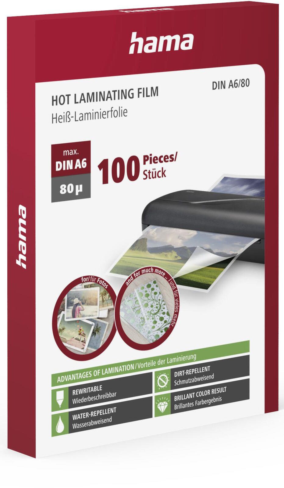 Hama Laminierfolien glänzend 80 mikron A6