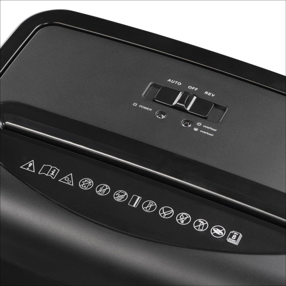 Hama Premium M8+ Aktenvernichter mit Partikelschnitt bis 8 Blatt schwarz