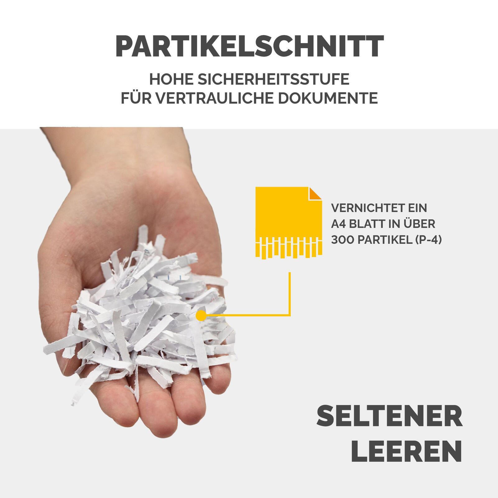 Fellowes Powershred LX70 Aktenvernichter mit Partikelschnitt bis 11 Blatt weiß