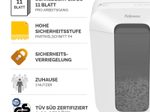 Fellowes Powershred LX70 Aktenvernichter mit Partikelschnitt bis 11 Blatt weiß