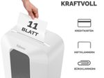 Fellowes Powershred LX70 Aktenvernichter mit Partikelschnitt bis 11 Blatt weiß