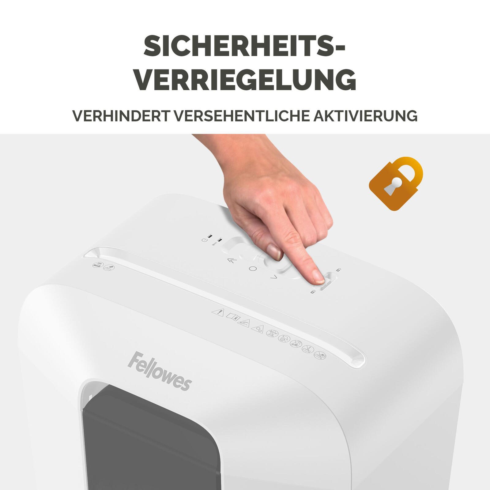 Fellowes Powershred LX70 Aktenvernichter mit Partikelschnitt bis 11 Blatt weiß