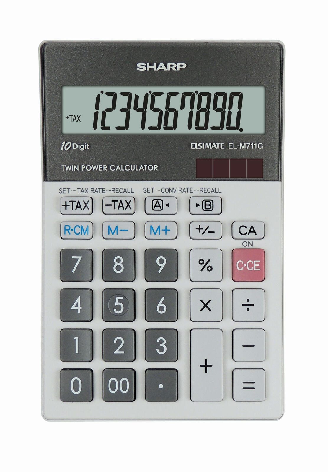 Sharp Tischrechner EL-M711G lichtgrau/schwarz