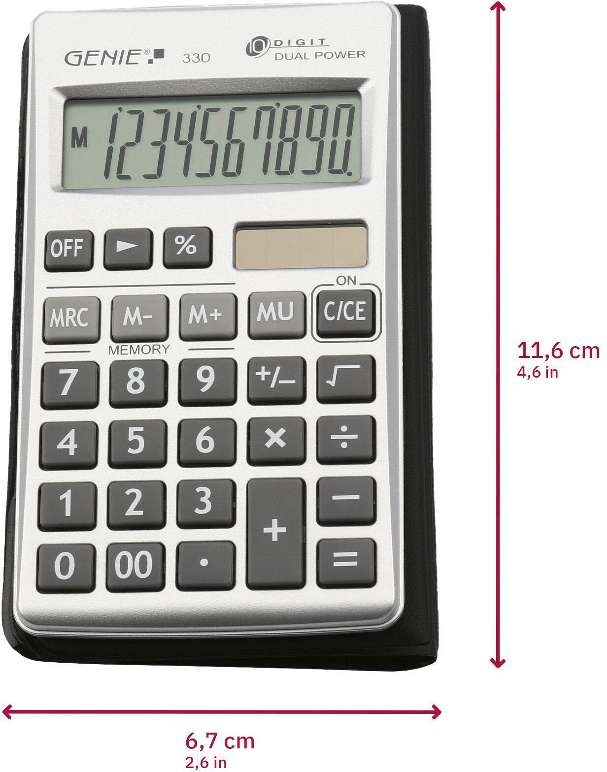 GENIE Taschenrechner 330 silber