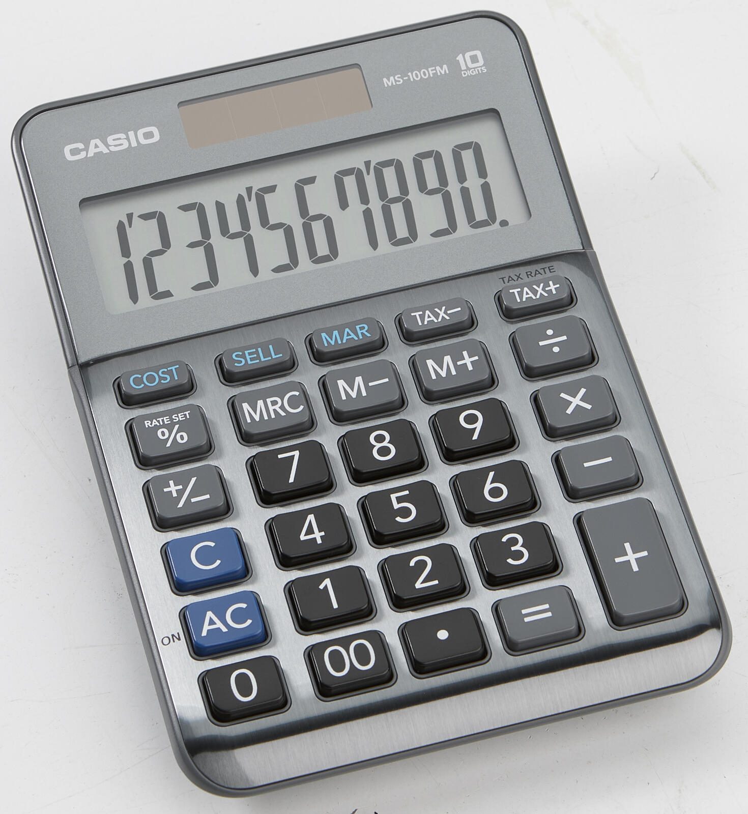 CASIO Tischrechner MS-100FM grau