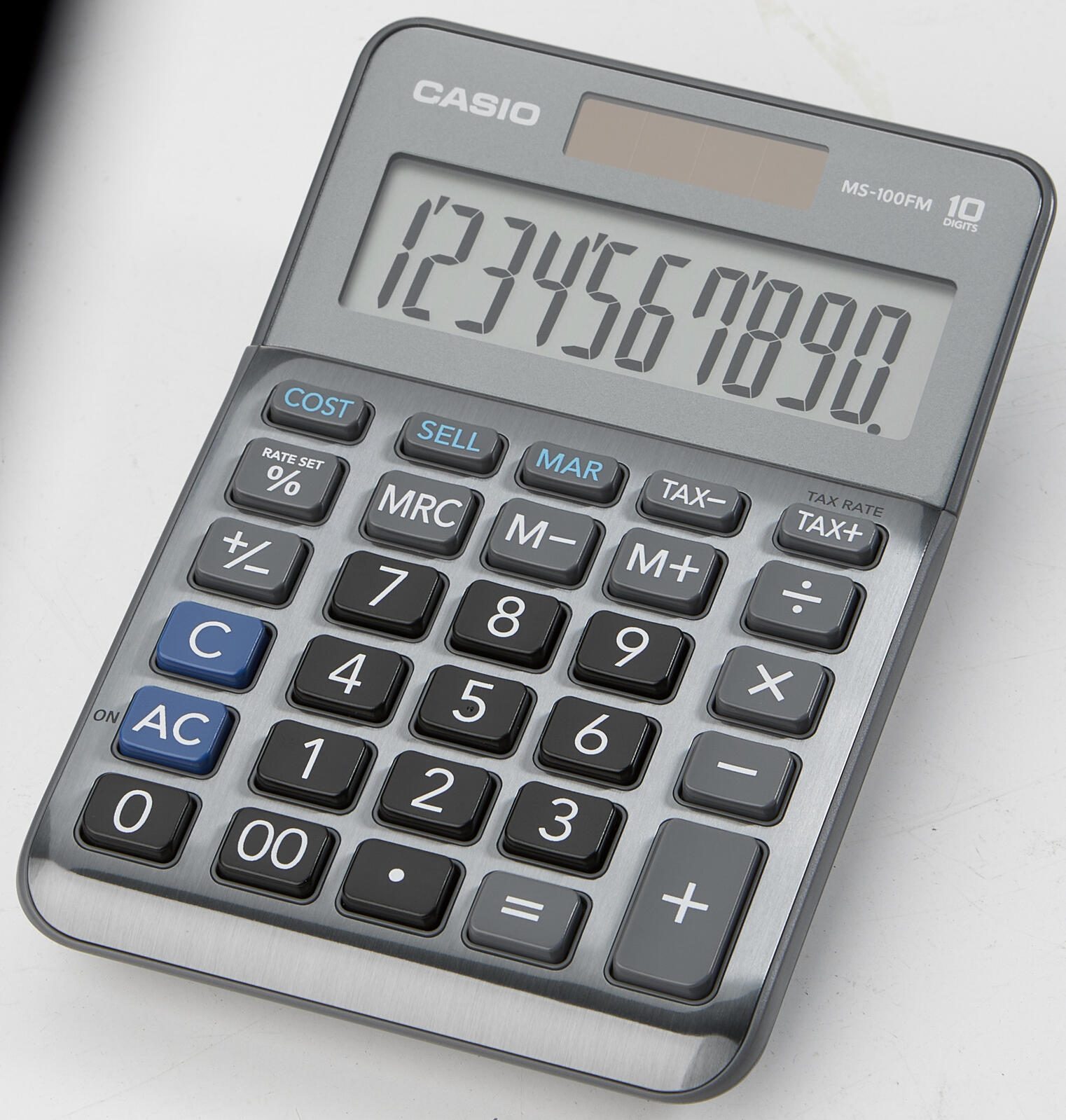 CASIO Tischrechner MS-100FM grau