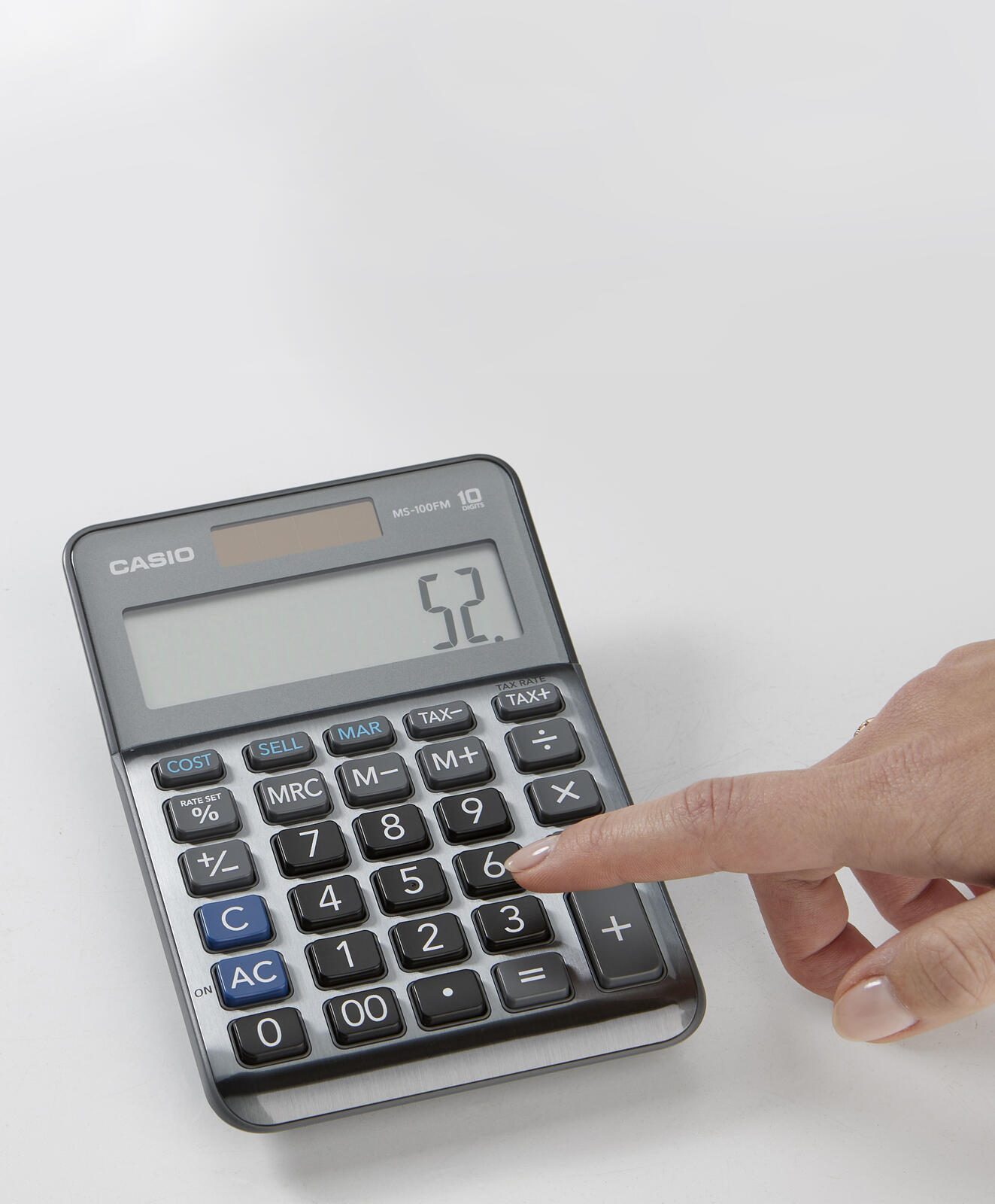 CASIO Tischrechner MS-100FM grau