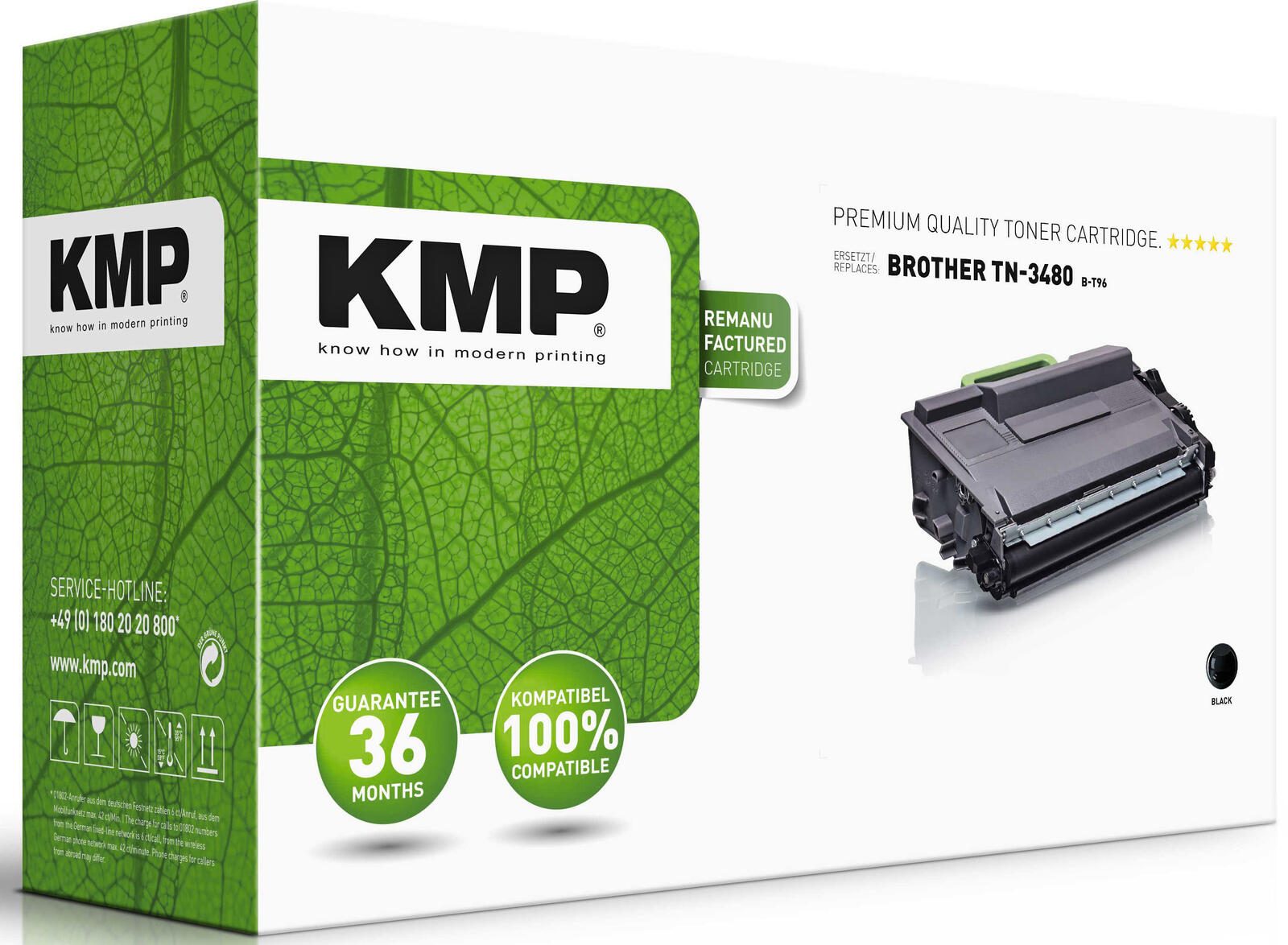 KMP Toner B-T96 schwarz kompatibel zu brother TN-3480