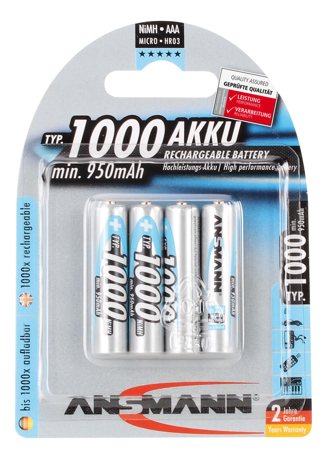 ANSMANN Akkus Micro AAA 1.2 V