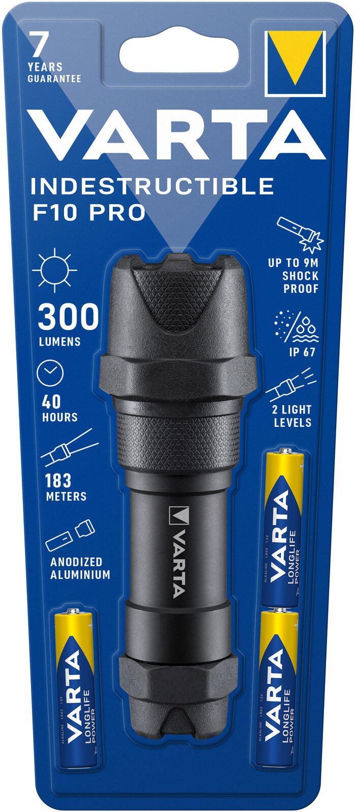 VARTA Taschenlampe 13.8 cm schwarz