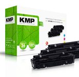 KMP Toner H-T242XCMY cyan, magenta, gelb kompatibel zu HP 410X (CF252XM), 3er-Set