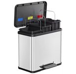 Hailo Mülltrenner 3x 9,0 l edelstahl