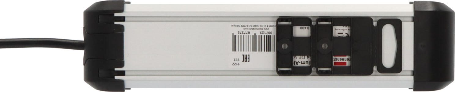 brennenstuhl Steckdosenleiste mit Schalter Premium-Alu-Line  1.8 m
