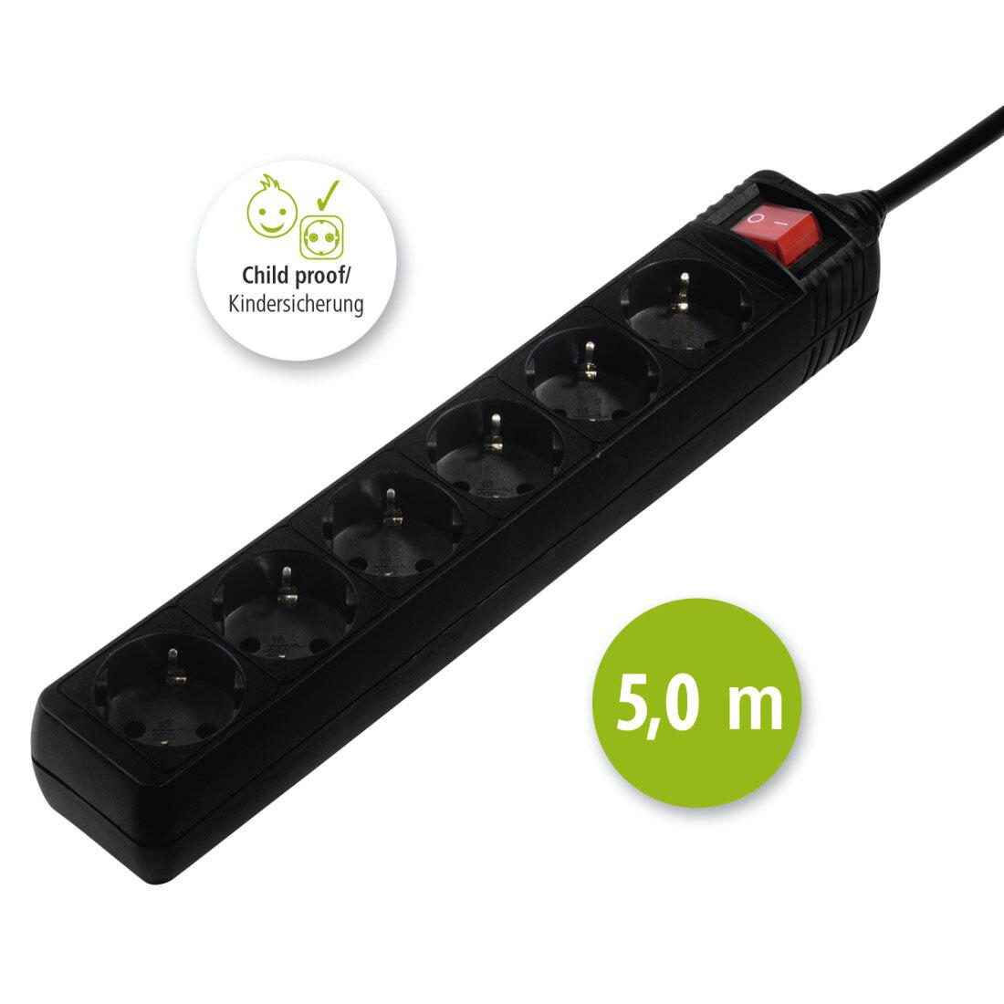 Hama Steckdosenleiste mit Schalter 3 m