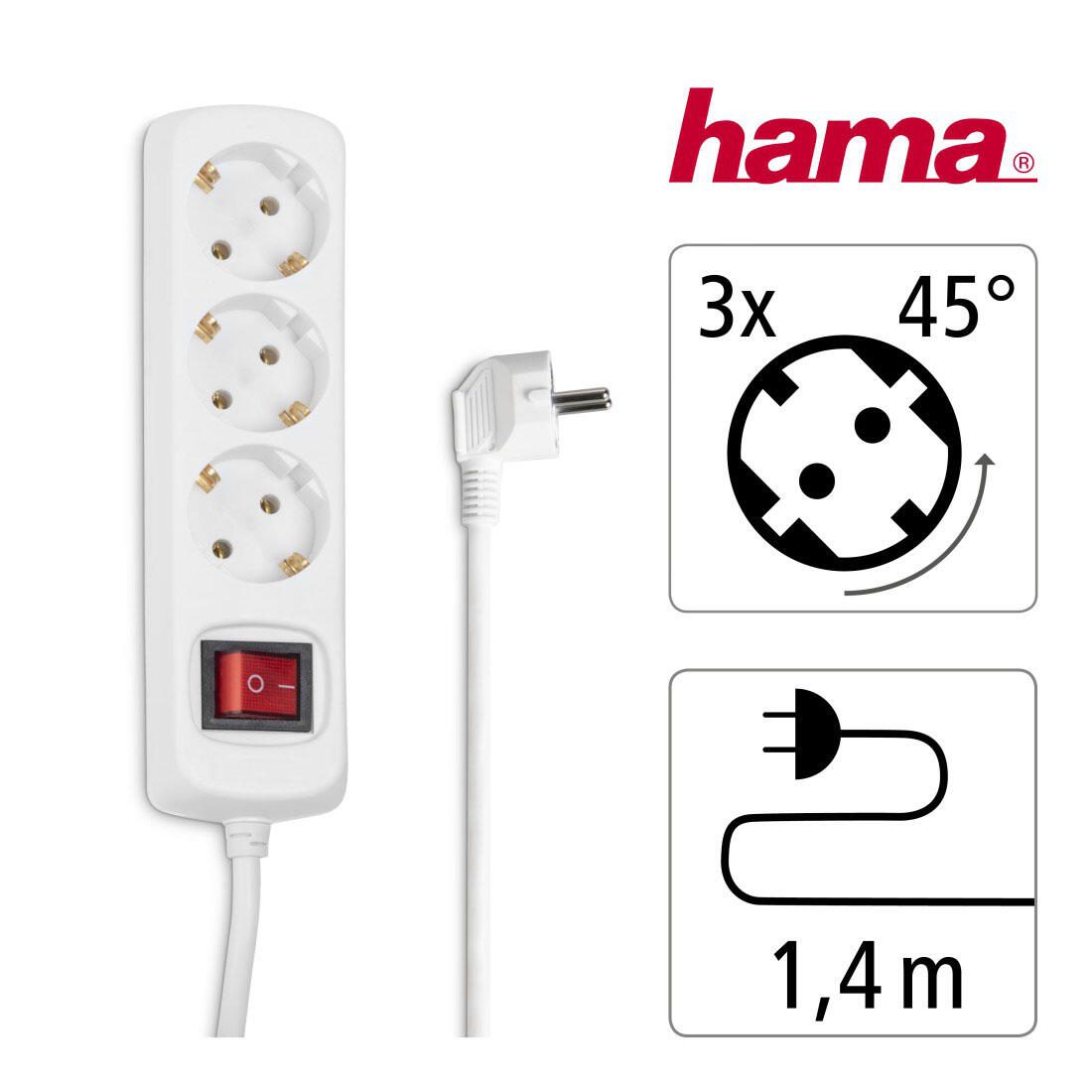 Hama Steckdosenleiste mit Schalter 1.4 m