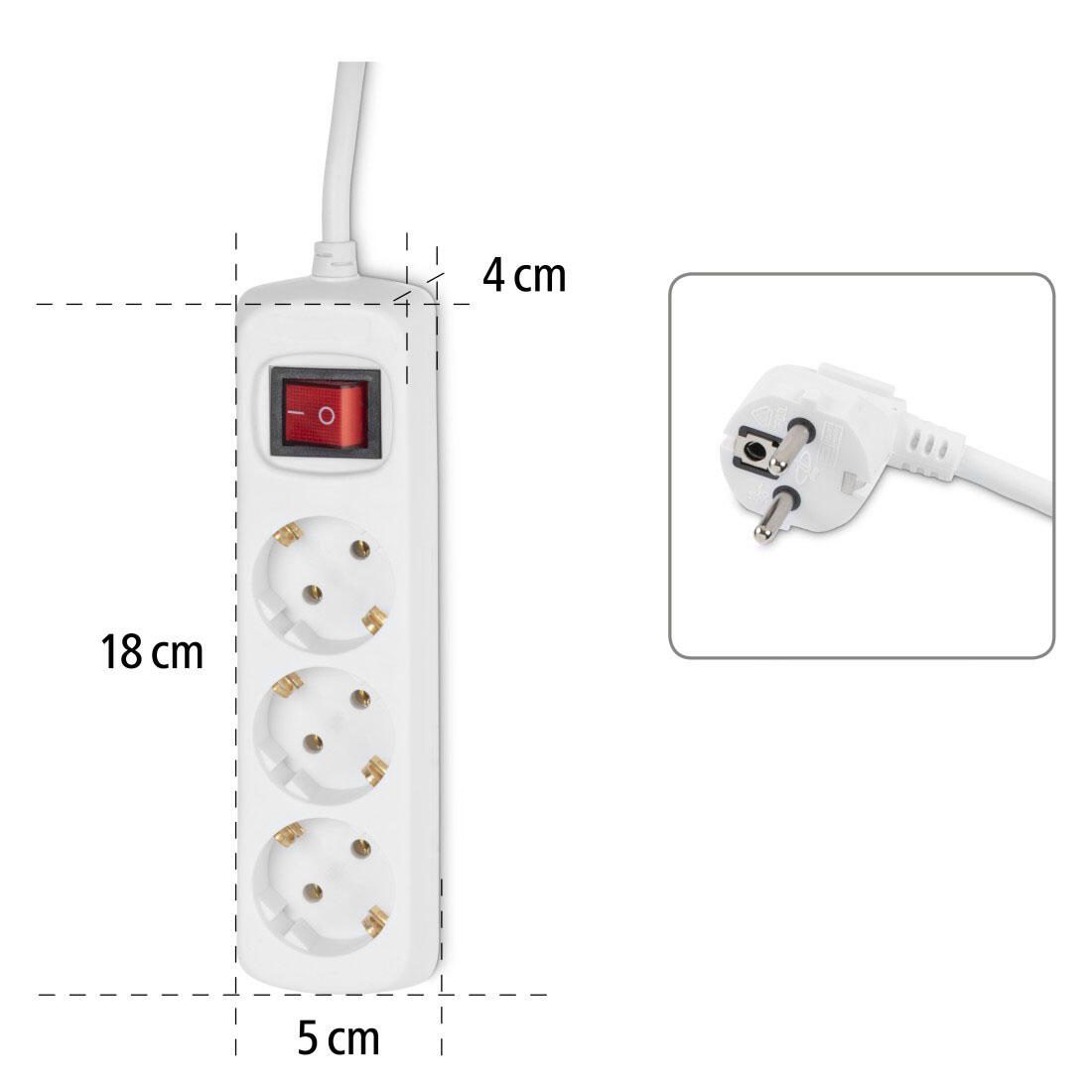 Hama Steckdosenleiste mit Schalter 1.4 m