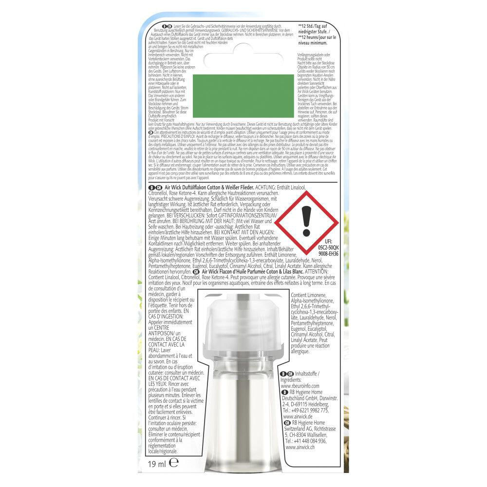 AIRWICK Raumduft-Nachfüller Cotton & Weißer Flieder 19 ml