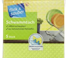 flink & sauber Schwammtücher 19 cm x 18 cm