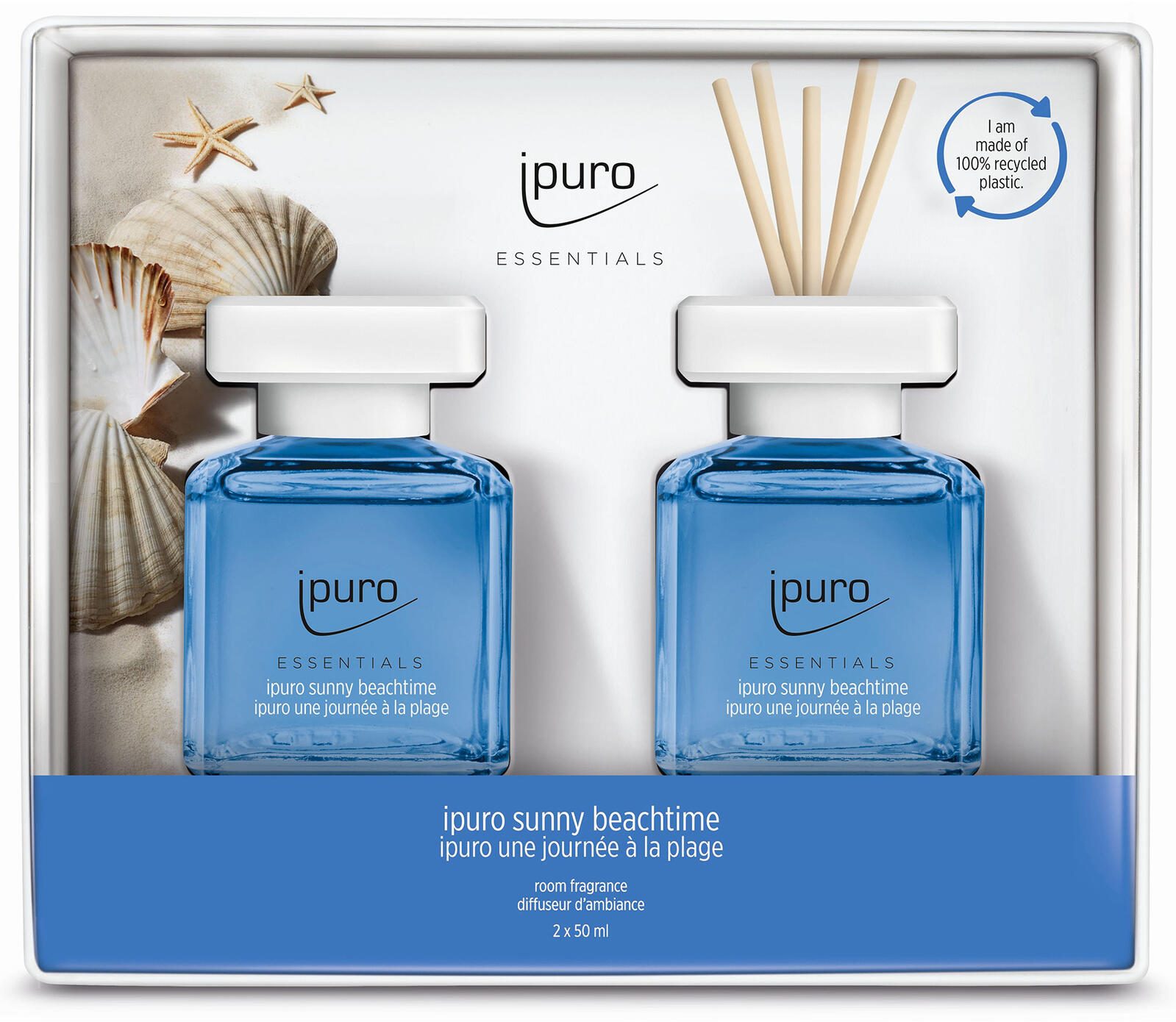 ipuro Raumduft Grapefruit, Zitrone, Minze, Jasmin, Lilie, Rose, Weißer Moschus, Tonkabohne 2x 50 ml