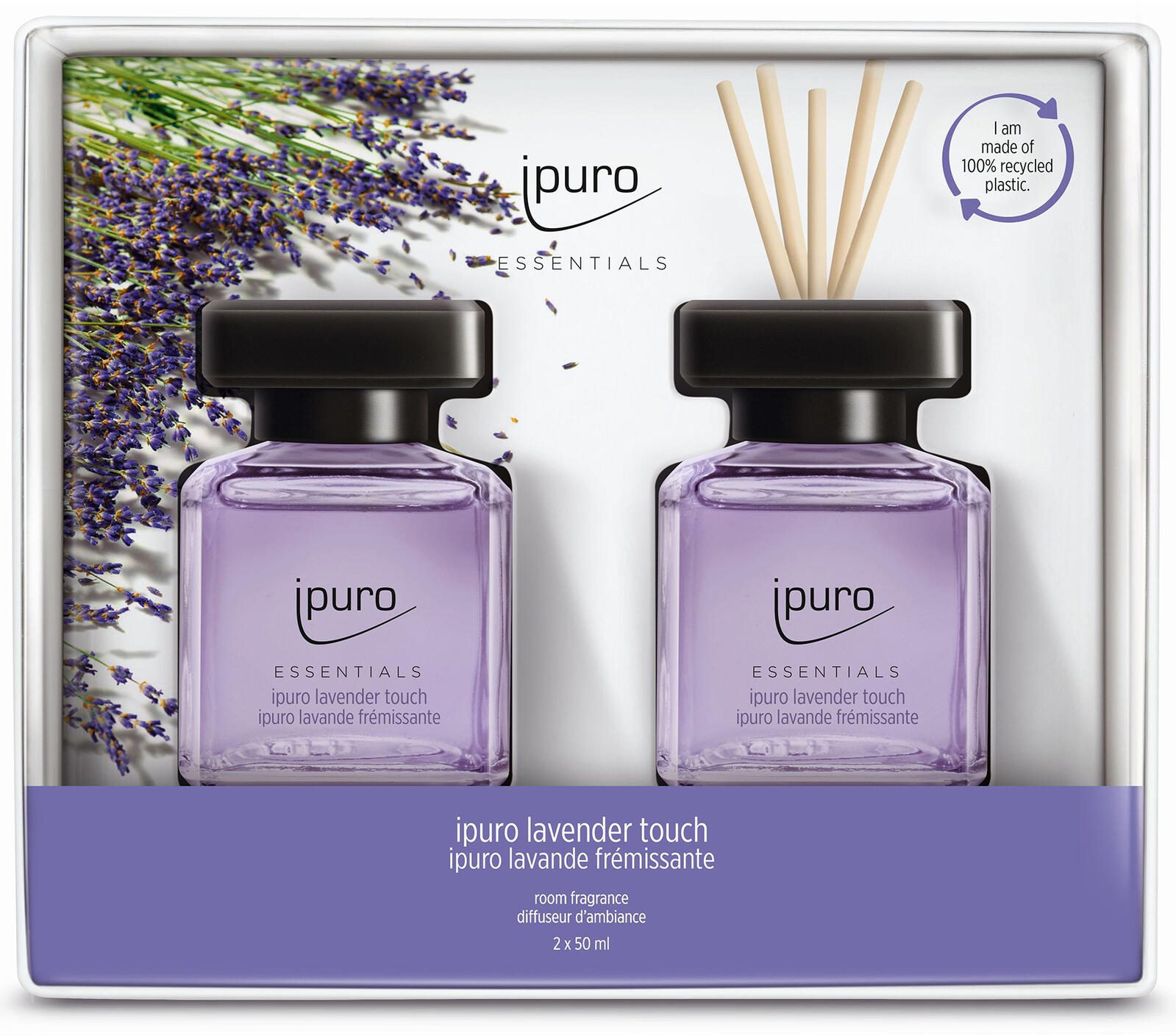 ipuro Raumduft Lavendel, Zitrusnoten, Blüten, Minze, Lavandin, Moschus 2x 50 ml