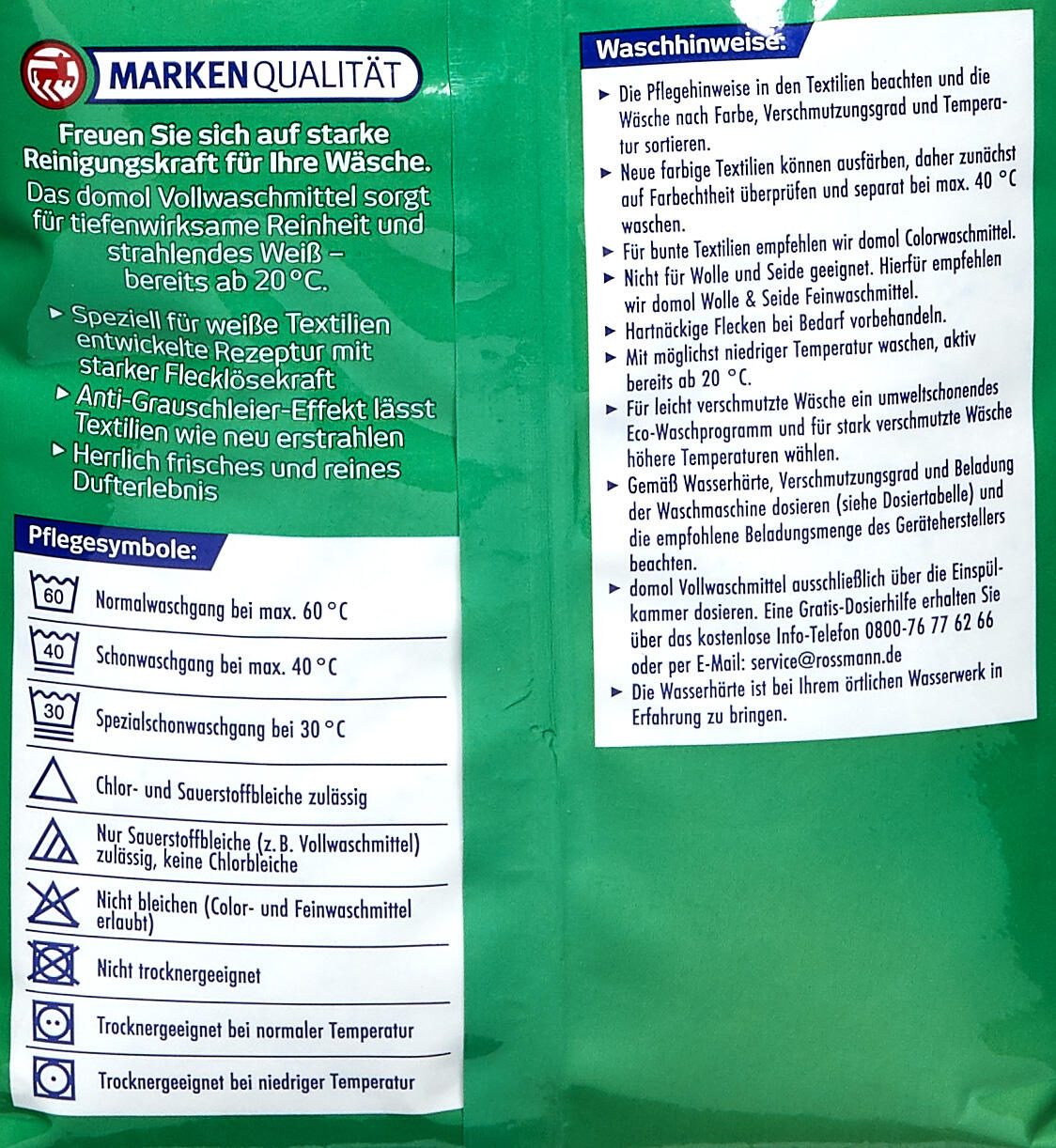 domol Vollwaschmittel frisch 1,35 kg