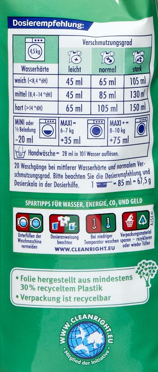domol Vollwaschmittel frisch 1,35 kg