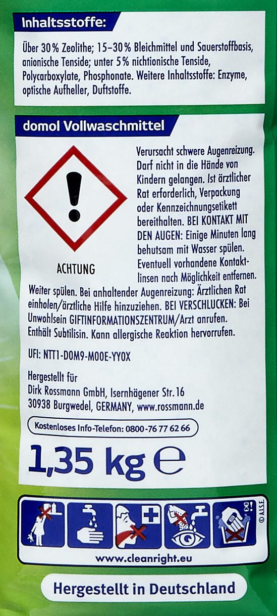 domol Vollwaschmittel frisch 1,35 kg