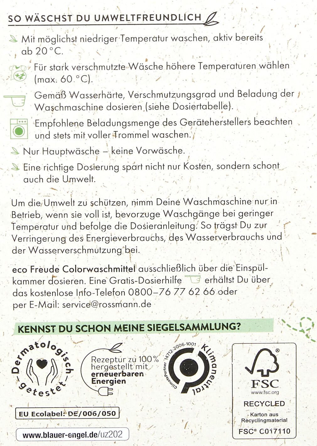 eco Freude Waschmittel frisch 1,35 kg