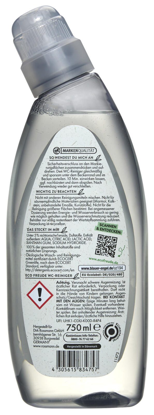 eco Freude WC-Reiniger Citrus, Flieder 750,0 ml