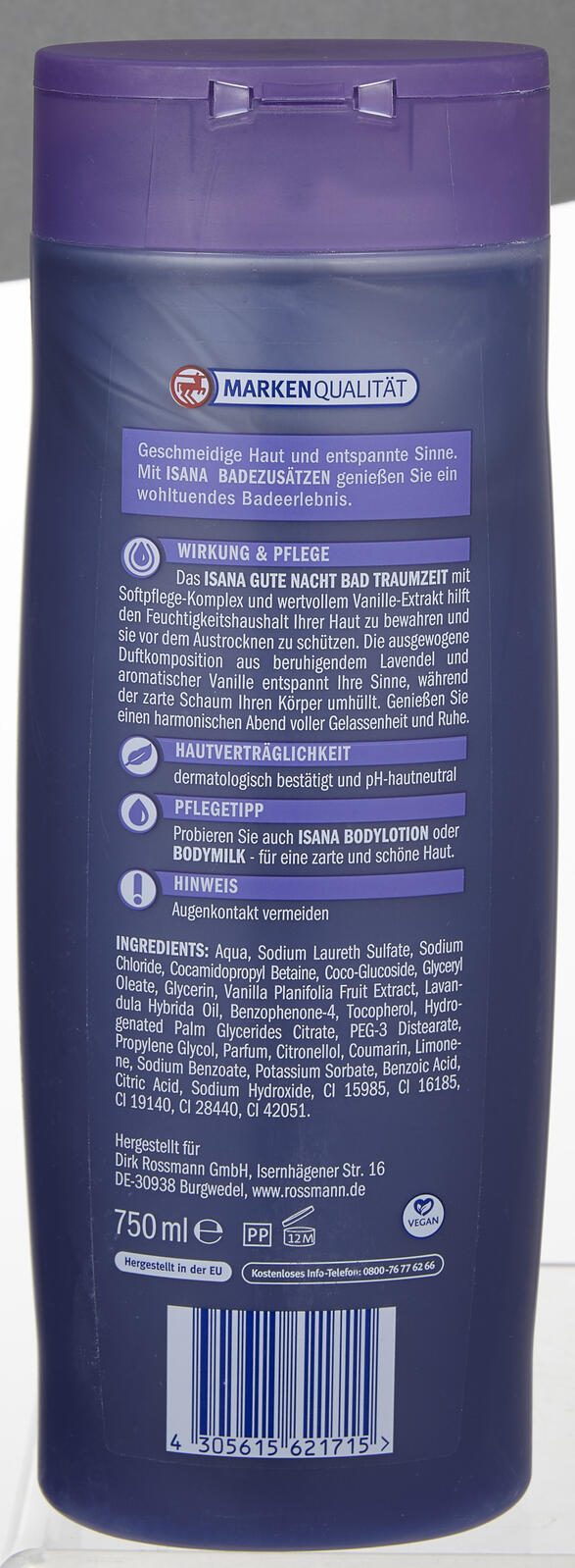 ISANA Traumzeit Schaumbad 750 ml