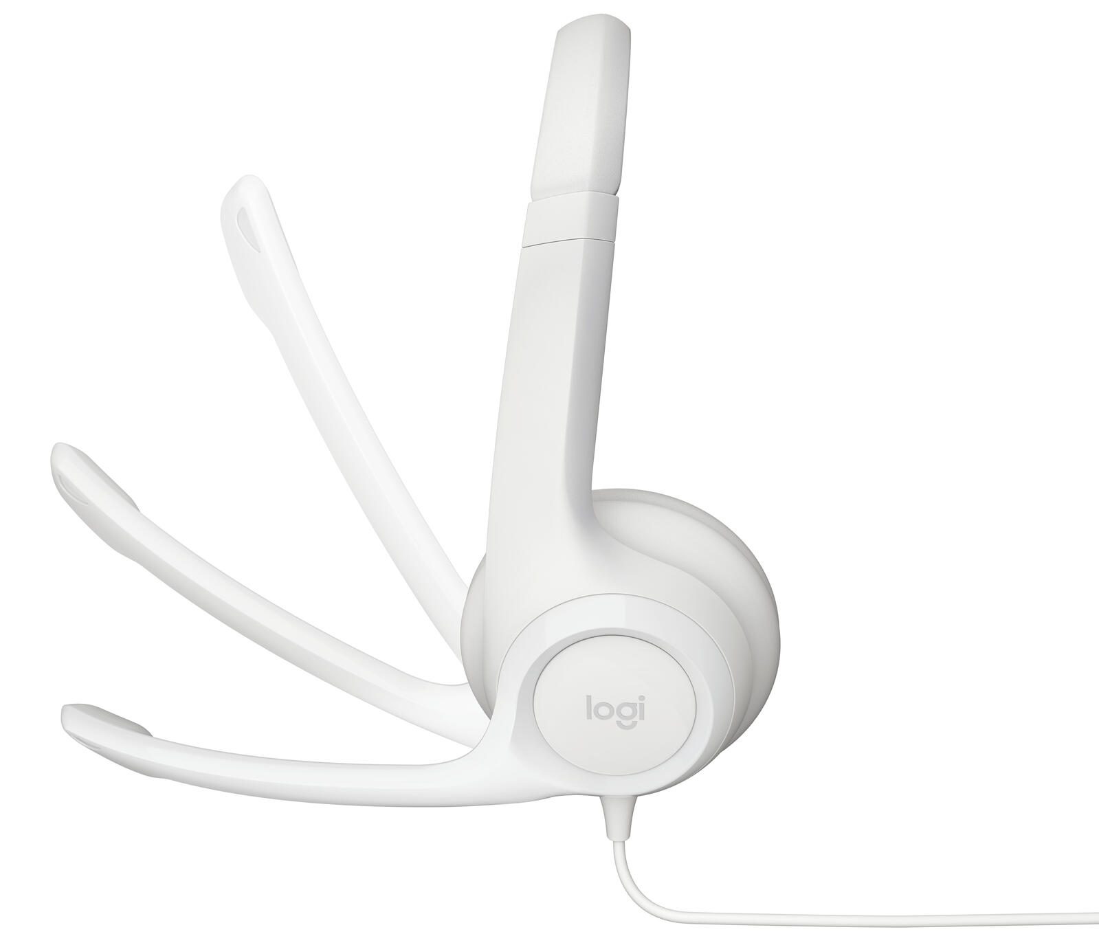 Logitech USB-Headset H390 grau, weiß