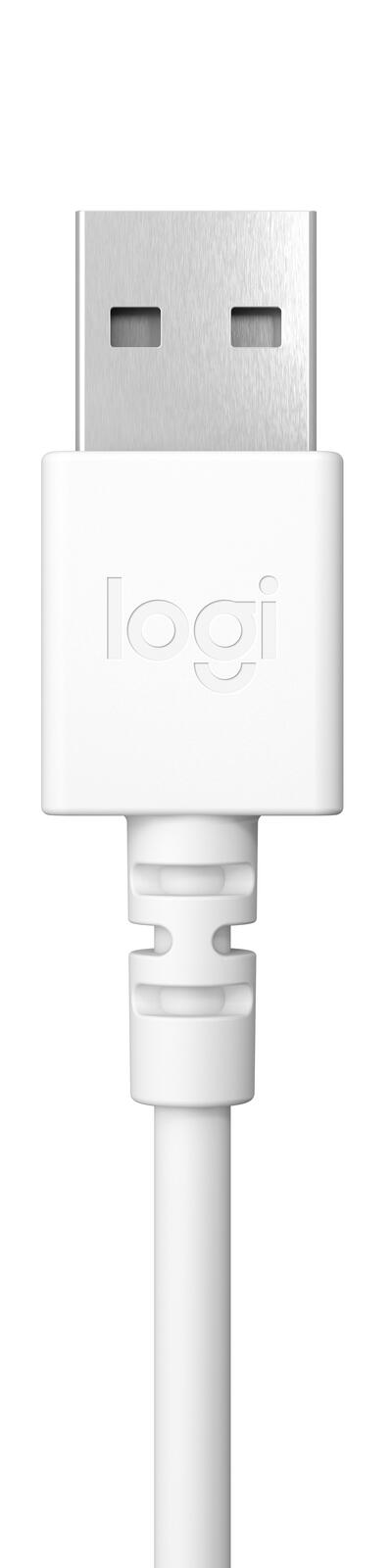 Logitech USB-Headset H390 grau, weiß