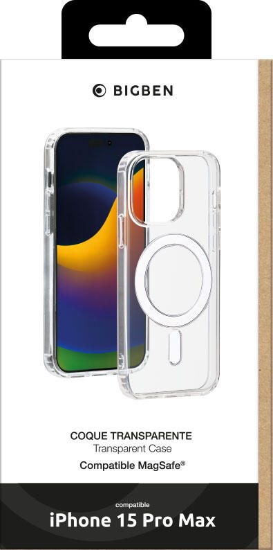 BigBen Handy-Cover MagSafe Case für iPhone 15 Pro Max transparent