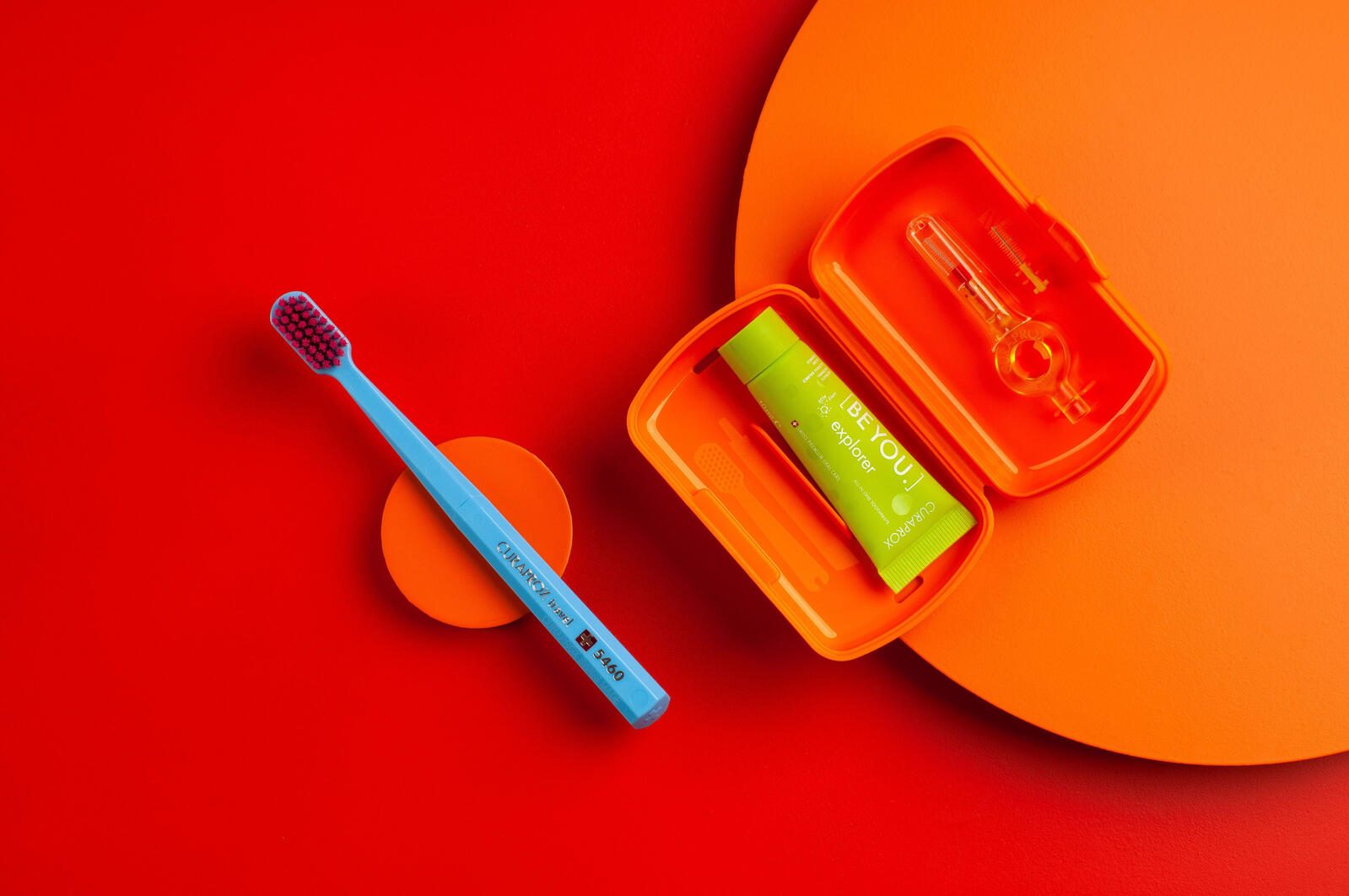 Curaprox Zahnputz-Set orange