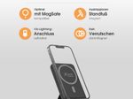 XLAYER MagFix PRO 2-in-1 wireless Powerbank 5.000 mAh schwarz
