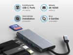 XLAYER Multiport-Adapter USB C Hub 6-in-1 6-in-1