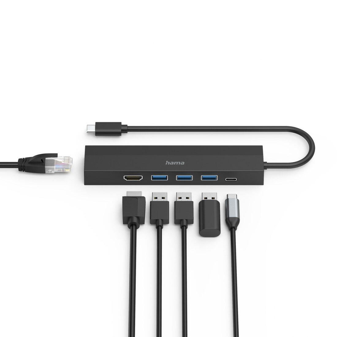 Hama Multiport-Adapter USB-C-Hub Multiport 6 Ports