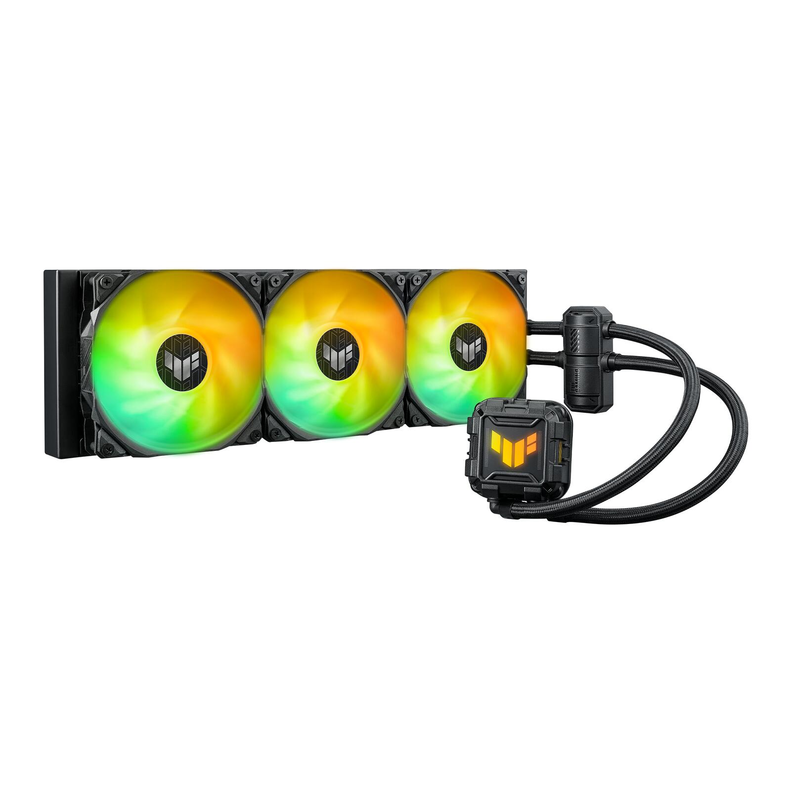 ASUS TUF Gaming LC II 360 ARGB All-in-One-Flüssig-CPU-Kühler (Aura Sync Beleuchtung, 3x TUF Gaming 120mm ARGB-Radiatorlüfter, schwarz)