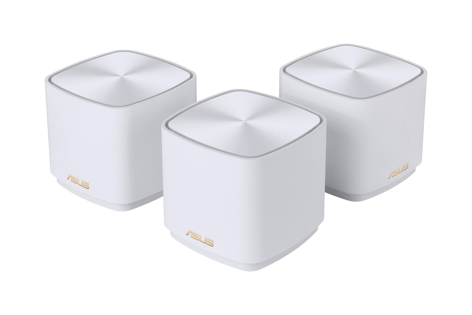 ASUS ZenWiFi XD4 Plus 3er Set AX1800 Whole-Home Mesh WiFi 6 System kombinierbarer Router (bis zu 445m² Abdeckung, AiMesh, AiProtection, Wandbefestigung, App Steuerung) weiß