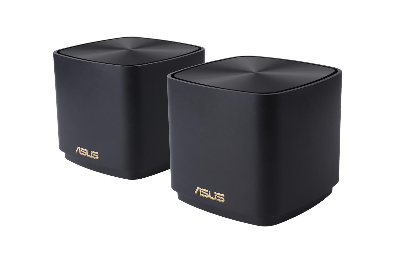 ASUS ZenWiFi XD4 Plus 2er Set AX1800 Whole-Home Mesh WiFi 6 System kombinierbarer Router (bis zu 306m² Abdeckung, AiMesh, AiProtection, Wandbefestigung, App Steuerung) schwarz