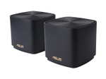 ASUS ZenWiFi XD4 Plus 2er Set AX1800 Whole-Home Mesh WiFi 6 System kombinierbarer Router (bis zu 306m² Abdeckung, AiMesh, AiProtection, Wandbefestigung, App Steuerung) schwarz
