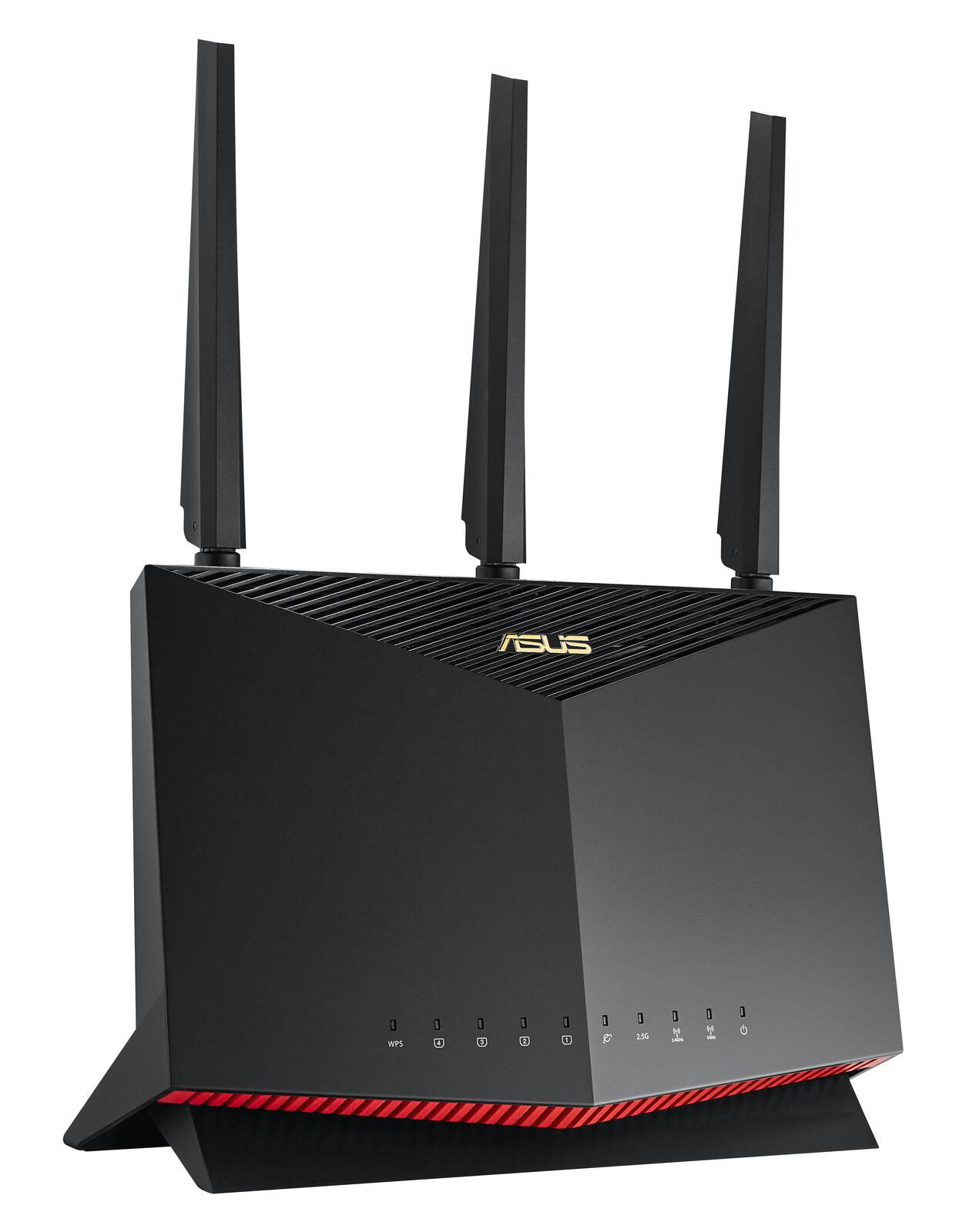 ASUS RT-AX86U Pro AX5700 AiMesh Dual Band WiFi 6 Gaming kombinierbarer Router (Tethering als 4G und 5G Router-Ersatz, PS5-kompatibel, Mobile Game Mode, AiProtection Pro, 2.5G Port, Gaming Port, Adaptive QoS)